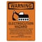 Signmission OSHA Warning Sign, 14" H, 10" W, Rigid Plastic, Electrocution Hazard, Portrait, WS-P-1014-V-13137 OS-WS-P-1014-V-13137 - alternate 1